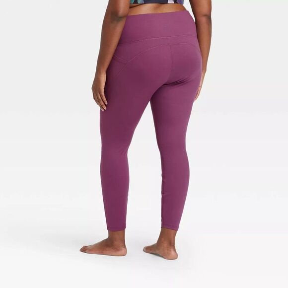 NEW All in Motion Contour Power Waist High-Rise Leggings 26" Dark Plum - Picture 5 of 6
